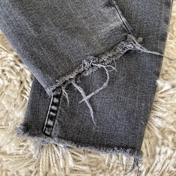 Zara Basic Z1975 Denim Women’s Size 6 Black Wash Denim Skinny Jeans Raw Hem - Picture 5 of 5